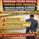SMM Desak Polres Mamasa Periksa Eks Kadis Pendidikan dan Kebudayaan Mamasa