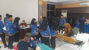BKPSDM Majene Gelar Donor Darah Saat Penyerahan SK PNS