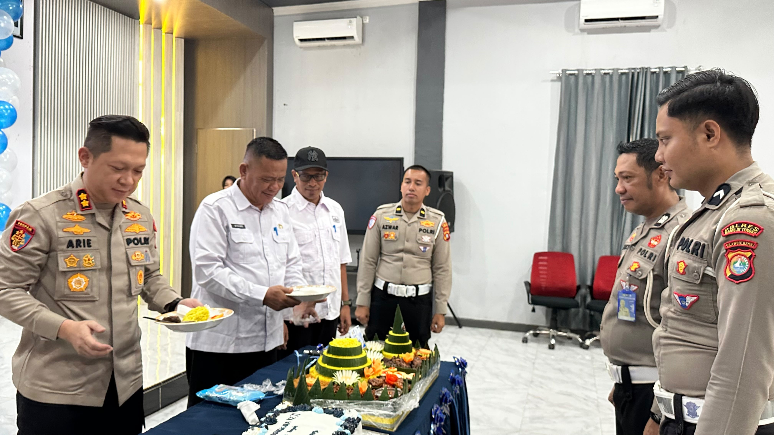 HUT Polantas ke-71, Satlantas Polres Mamuju Tengah Gelar Syukuran