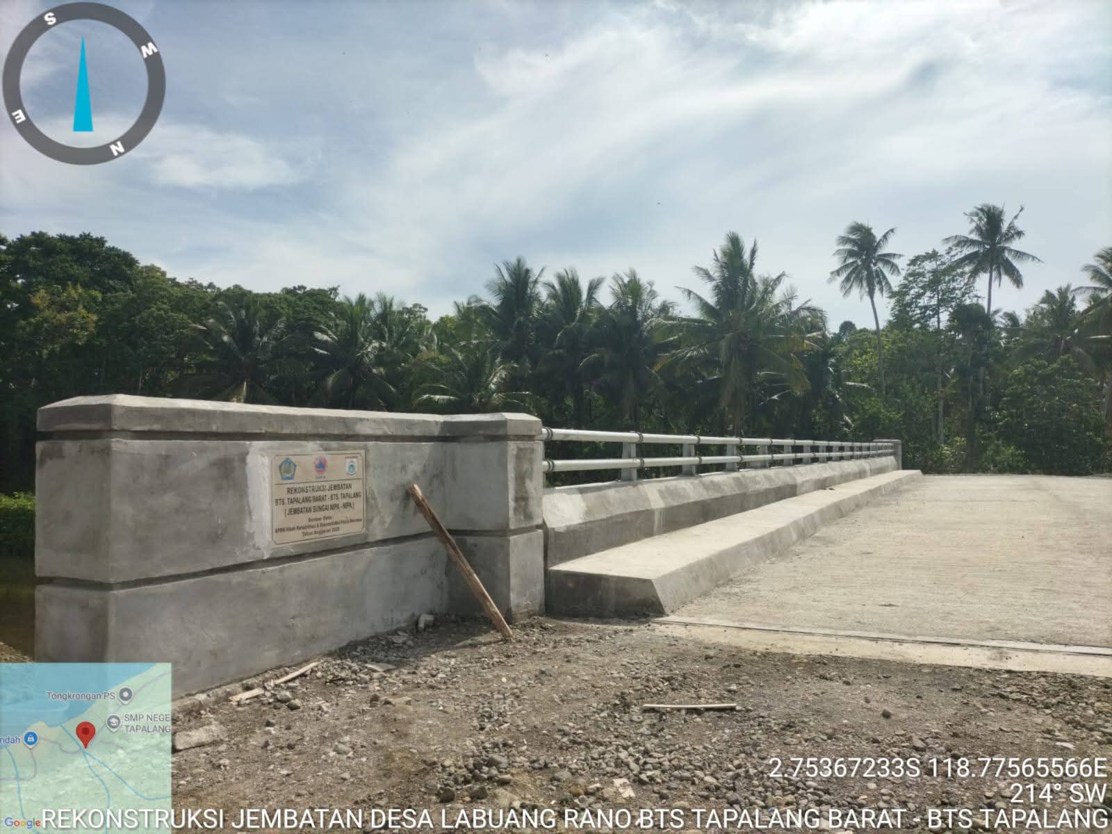 Jembatan S. Nipa-Nipa Batas Tapalang – Tapalang Barat Capai 100%