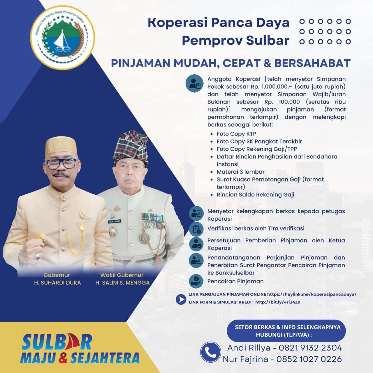 Koperasi Panca Daya Luncurkan Layanan Pinjaman Bagi ASN Pemprov Sulbar