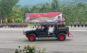 Kapolda Sulbar Pimpin Upacara Penutupan Pendidikan Bintara Baru