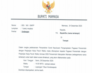 4.617 P3K Paruh Waktu di Mamasa Segera Dilantik, Ini Sistem Penggajiannya!