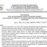 Empat Nama Lolos Seleksi Administrasi Direksi PT Sulawesi Barat Malaqbi