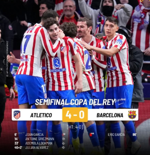 ATM Bungkam Barcelona 4-0 di Riyadh Air Metropolitano