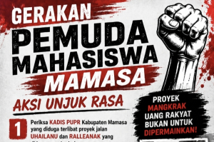 Diduga Mangkrak Proyek Jalan Rp6,3 Miliar, Gerakan Pemuda Mahasiswa Mamasa Bakal Duduki Polda Sulbar