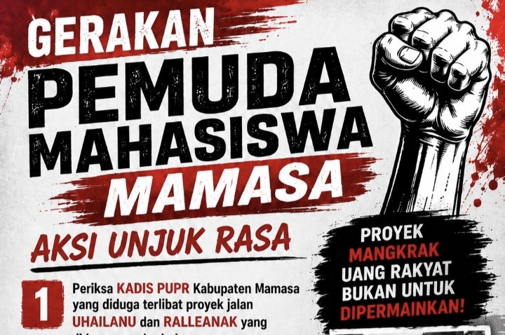 Diduga Mangkrak Proyek Jalan Rp6,3 Miliar, Gerakan Pemuda Mahasiswa Mamasa Bakal Duduki Polda Sulbar