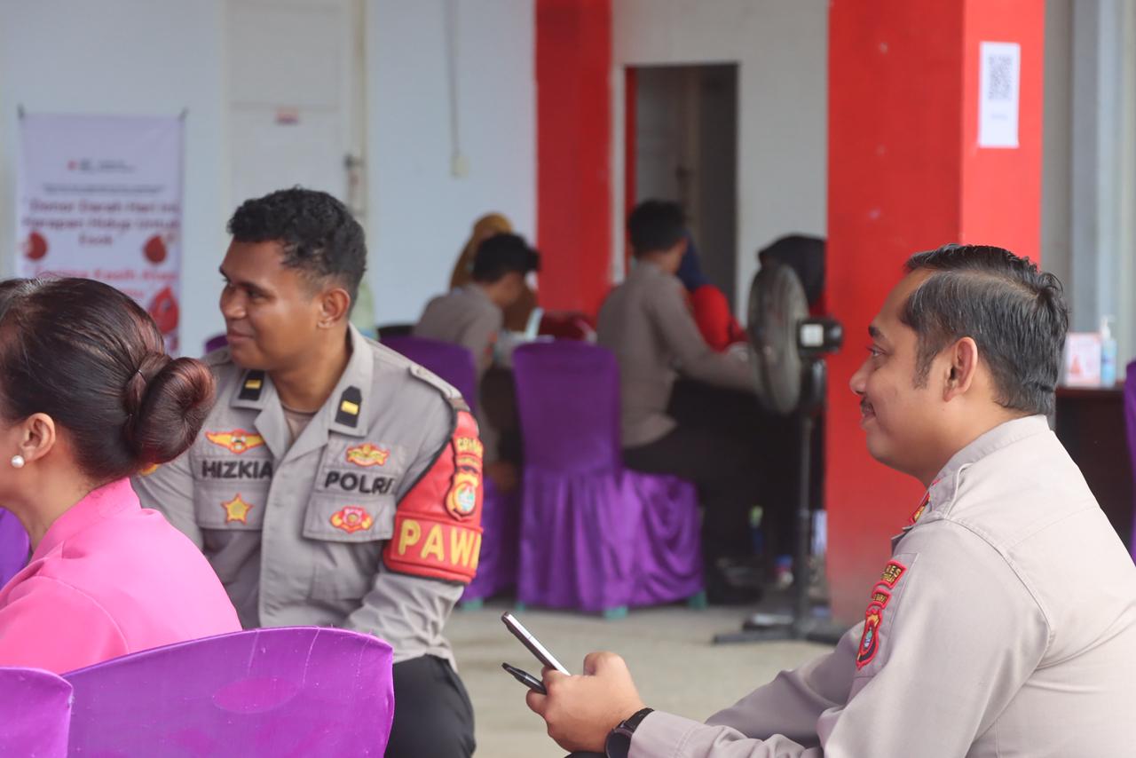 Sambut HUT Bhayangkara ke-80, Polres Mamuju Tengah Gelar Aksi Donor Darah