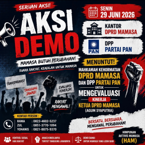 Tuntut Evaluasi Ketua DPRD, Himpunan Aktivis Mamasa Bakal Gelar Demo Besar-besaran 29 Juni