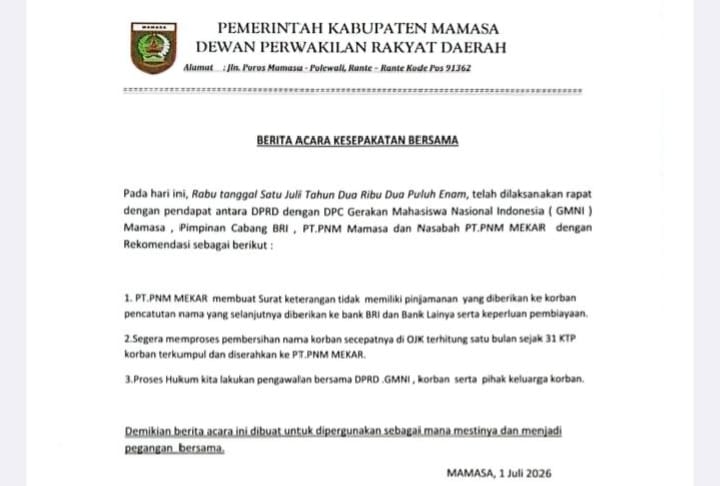 Dianggap Ingkar Janji Soal Korban Pencatutan Nama, GMNI Mamasa Kecam PT PNM