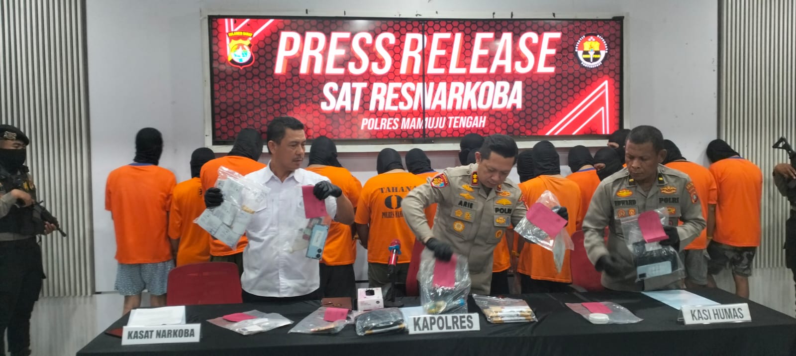 Polres Mamuju Tengah Ungkap 10 Kasus Narkoba Dalam 3 Bulan