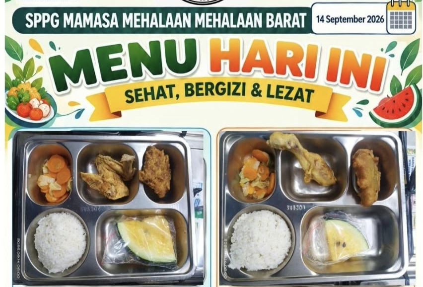 SPPG Mehalaan Salurkan MBG untuk 2.081 Penerima Manfaat, Ini Menunya!
