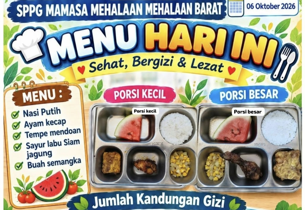 SPPG Mehalaan Barat Salurkan MBG untuk 2.080 Penerima Manfaat, Sasar Pelajar hingga Kelompok 3B
